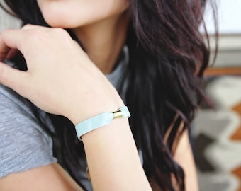 Womens Adjustable Thin Leather Friendship Bracelet - Trio Packs Available for Bracelet Stacks - Customize Your Colors