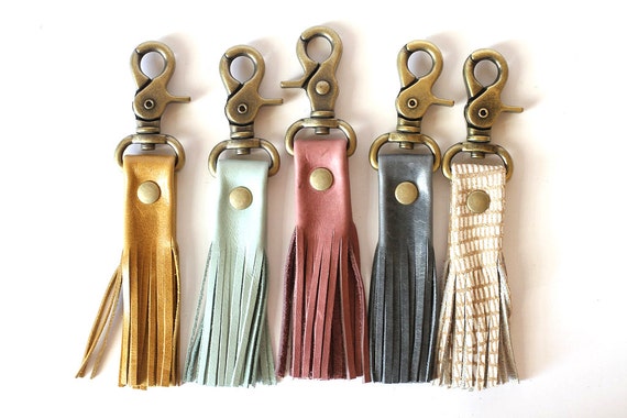 Leather Pasture Tassel Key Chain