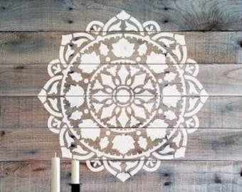 Atma Mandala Stencil For Wall – MANDALA WALL STENCIL - Large Mandala Wall Stencil for Painting - Stencil on Wood - Better than Mandala Decal