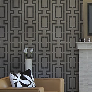 Connection Wall Stencil - LARGE WALL STENCIL – Geometric Wall Stencil - Easy to Use Wall Stencil for a Quick Room Update - Stencil for Walls