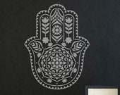 Hamsa Hand Stencil for Walls MANDALA WALL STENCIL Large | Etsy