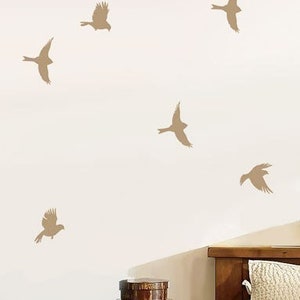 Garden Birds Stencil - WALL ART STENCIL instead of Decals - Easy to Use Wall Stencils for a Quick Room Update – Nature Stencils for Walls