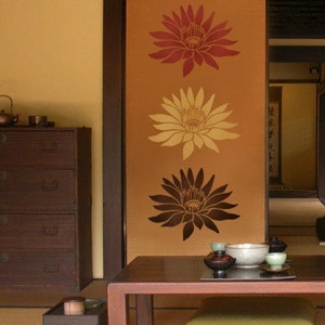 Large Flower Stencil Lotus Grande MED Reusable stencils instead of Wall Decals Lotus Stencil for Zen Decor Flower Stencil for Painting image 1