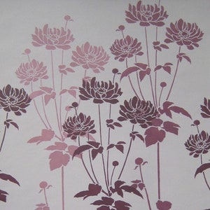 Flower Stencil Garden Anemone - Large Flower Stencils for Painting - Reusable Stencil - Floral Stencil for Walls instead of Floral Wallpaper