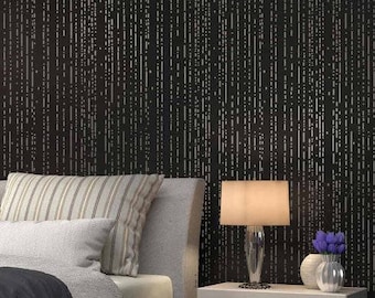 Rain Wall Stencil - LARGE WALL STENCILS instead of Wallpaper - Easy to Use Wall Stencils for a Quick Room Update - Stencils for Walls