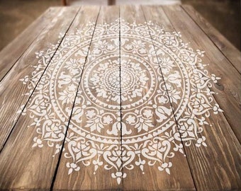 Prosperity Mandala Stencil For Walls – MANDALA WALL STENCIL - Large Wall Stencil for Painting - Stencil on Wood - Better than Mandala Decals