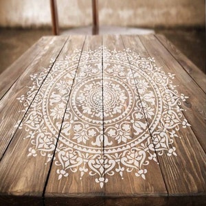 Prosperity Mandala Stencil For Walls – MANDALA WALL STENCIL - Large Wall Stencil for Painting - Stencil on Wood - Better than Mandala Decals