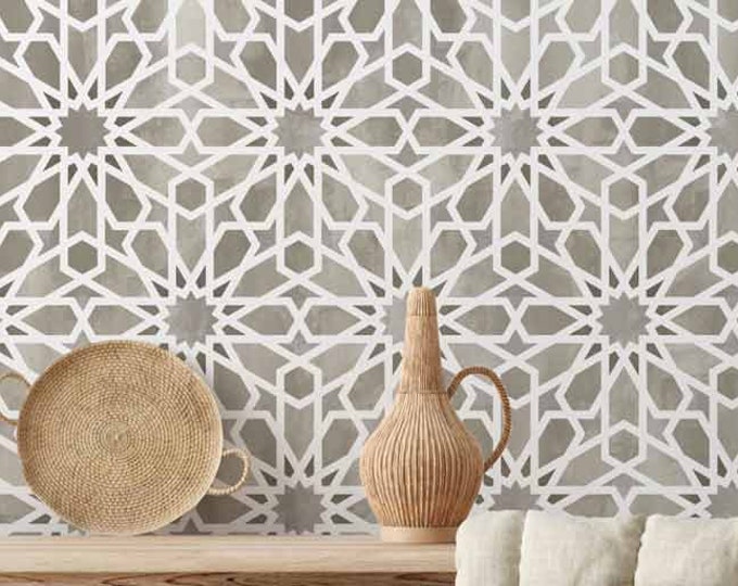 Ambrosia Tile Stencil – Large TILE STENCIL – Tile Stencils for Painting ...