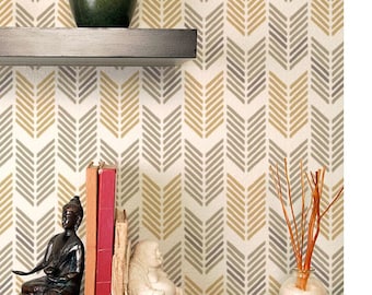 Drifting Arrows Wall Stencil - WALL STENCIL instead of Decals - Easy to Use Wall Stencils for a Quick Room Update – Arrow Stencils for Walls