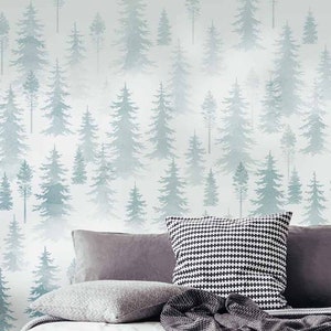 Mountain Pines 5pc Stencil Kit - WALL ART STENCIL instead of Decals - Easy to Use Wall Stencils for a Quick Room Update – Mural Wall Stencil