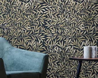 Willow Stencil Pattern by William Morris - Quick and Easy Home Improvement Project -  Large Botanical Wall Stencil for DIY Room Upgrade