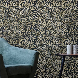 Willow Stencil Pattern by William Morris - Quick and Easy Home Improvement Project -  Large Botanical Wall Stencil for DIY Room Upgrade