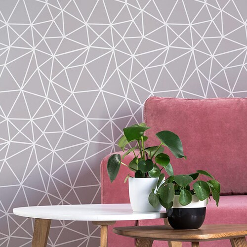 BROKEN LINES Geometric Stencil. Our Wall Stencils for Painting Etsy