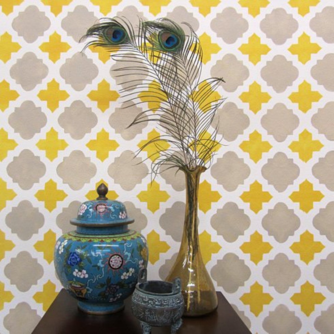 Moroccan Tiles Wall Pattern Stencil - Reusable Stencil Patterns for ...