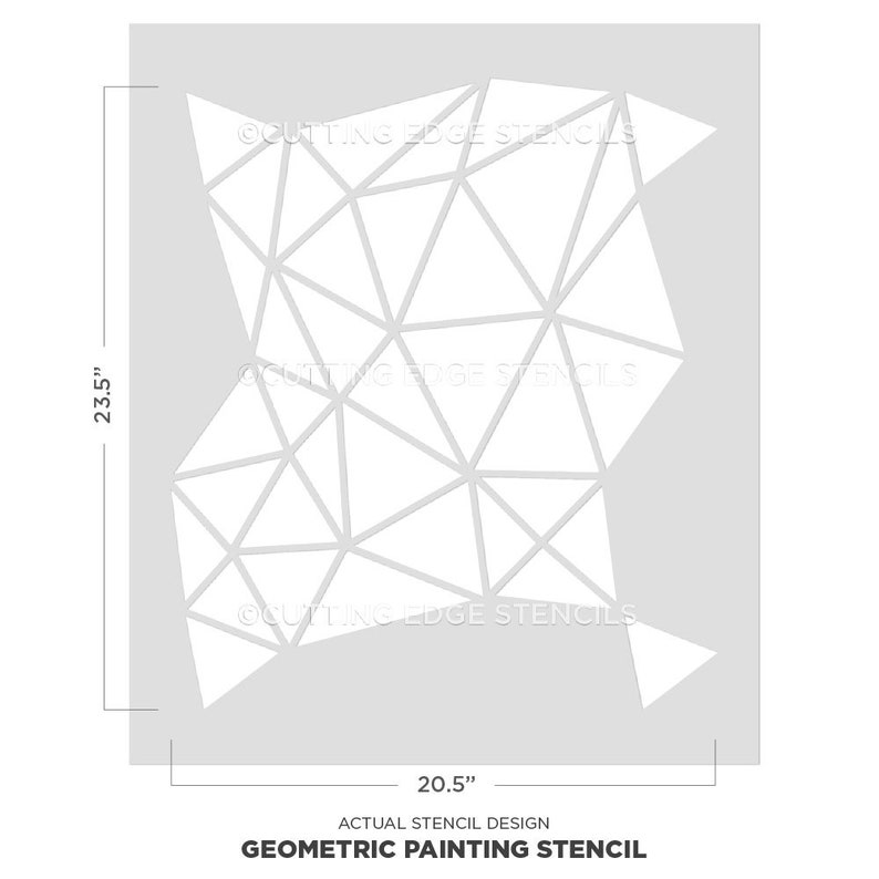Geometric Painting Wall Stencil Geometric Stencil for Etsy