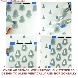 Fir Trees Allover Stencil Reusable stencils for DIY wall decor better than wallpaper image 4