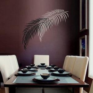 Palm Frond Stencil WALL ART STENCIL instead of Decals Easy to Use Wall Stencils for a Quick Room Update Tropical Stencils for Walls image 2