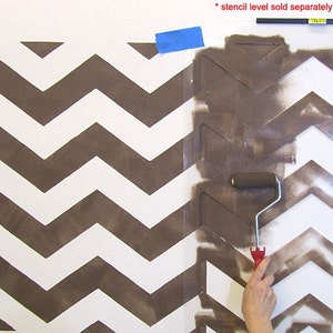 Chevron Stencil LG Large Stencil for Painting Reusable Wall stencil pattern Geometric stencils instead of wallpaper for easy DIY paint image 4