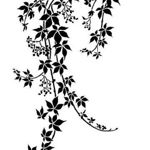 Wall Stencil Virginia Creeper LG DIY decor with stencils image 5