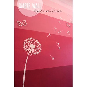 Dandelion Wall Stencil WALL ART STENCIL instead of Decals Easy to Use Wall Stencils for a Quick Room Update Floral Stencils for Walls image 4