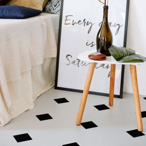 Black Diamond Wall and Patio Stencil - Cement Tile Stencil for Outdoor Patios - Large DIY Floor Stencil for Upgrading Your Old Cement Patio