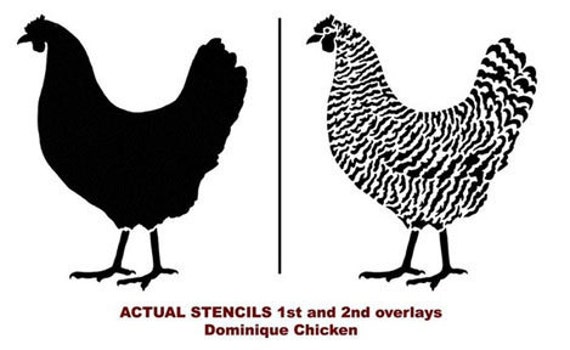 HEN CHICKEN FARM Reusable Stencil Clear Template DIY SPRAY PAINT DECOR