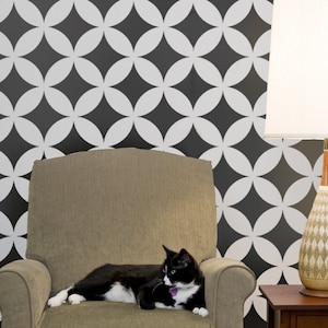 Wall Stencil Nagoya LG - Large Stencils for Wall Painting - Wall Stencils for DIY Paint - Japanese Stencil Pattern - Modern Stencil Designs