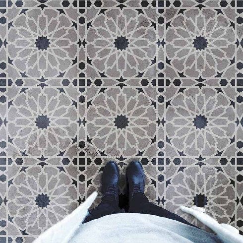 Tiles and Walls -Furniture and Fabric Stencil Moroccan Stencil DIY Floor Project.XS,S,M,L,XL Fes Tile Stencil for Floors