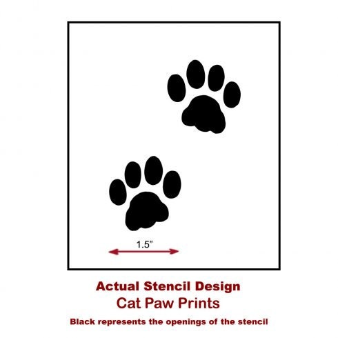 Cat Paw Print Wall Art Stencil Easy to Use Better Than | Etsy