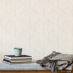 Cubistic Wall Stencil - Easy to Use Wall Stencils for a Quick Room Update - Modern Geometric Stencil for DIY Feature Wall