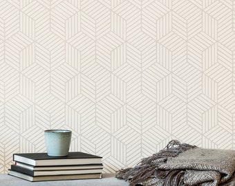 Cubistic Wall Stencil - Easy to Use Wall Stencils for a Quick Room Update - Modern Geometric Stencil for DIY Feature Wall