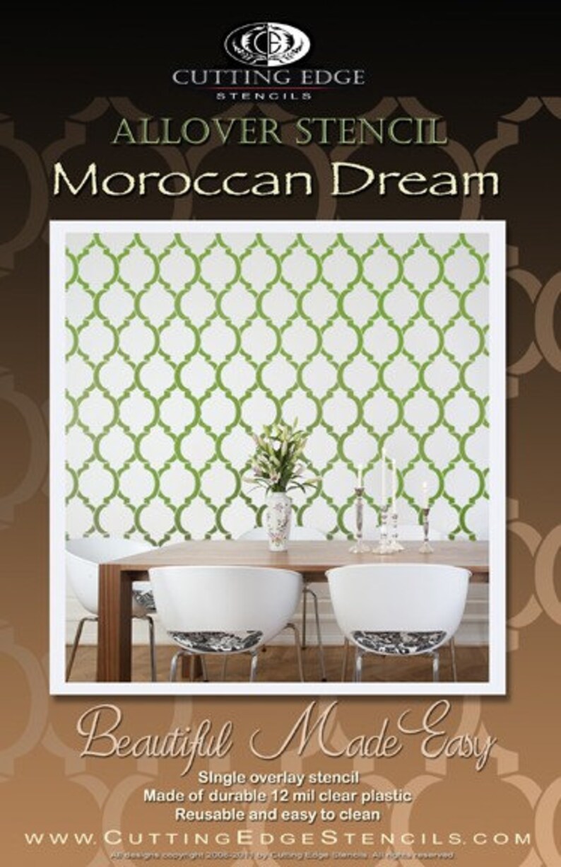 Wall Stencil Moroccan Dream - Reusable Stencils Instead of Wallpaper - Etsy