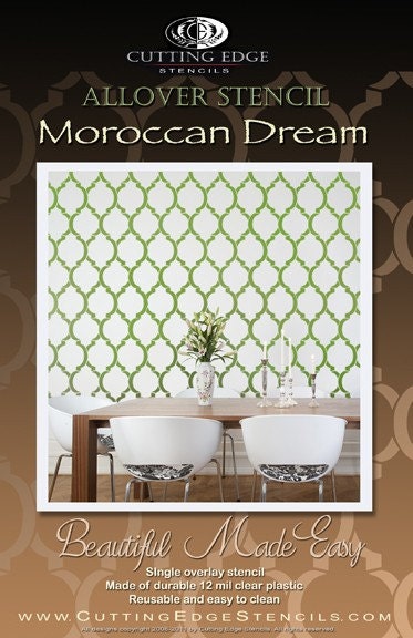 Wall Stencil Moroccan Dream - Reusable Stencils Instead of Wallpaper - Etsy