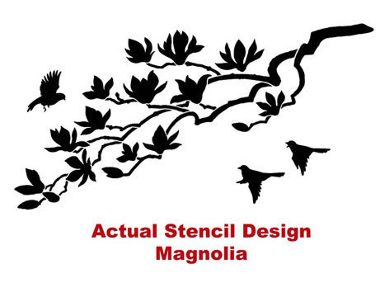 Wall Stencil Magnolia Reusable Stencils Better Than Wall Etsy