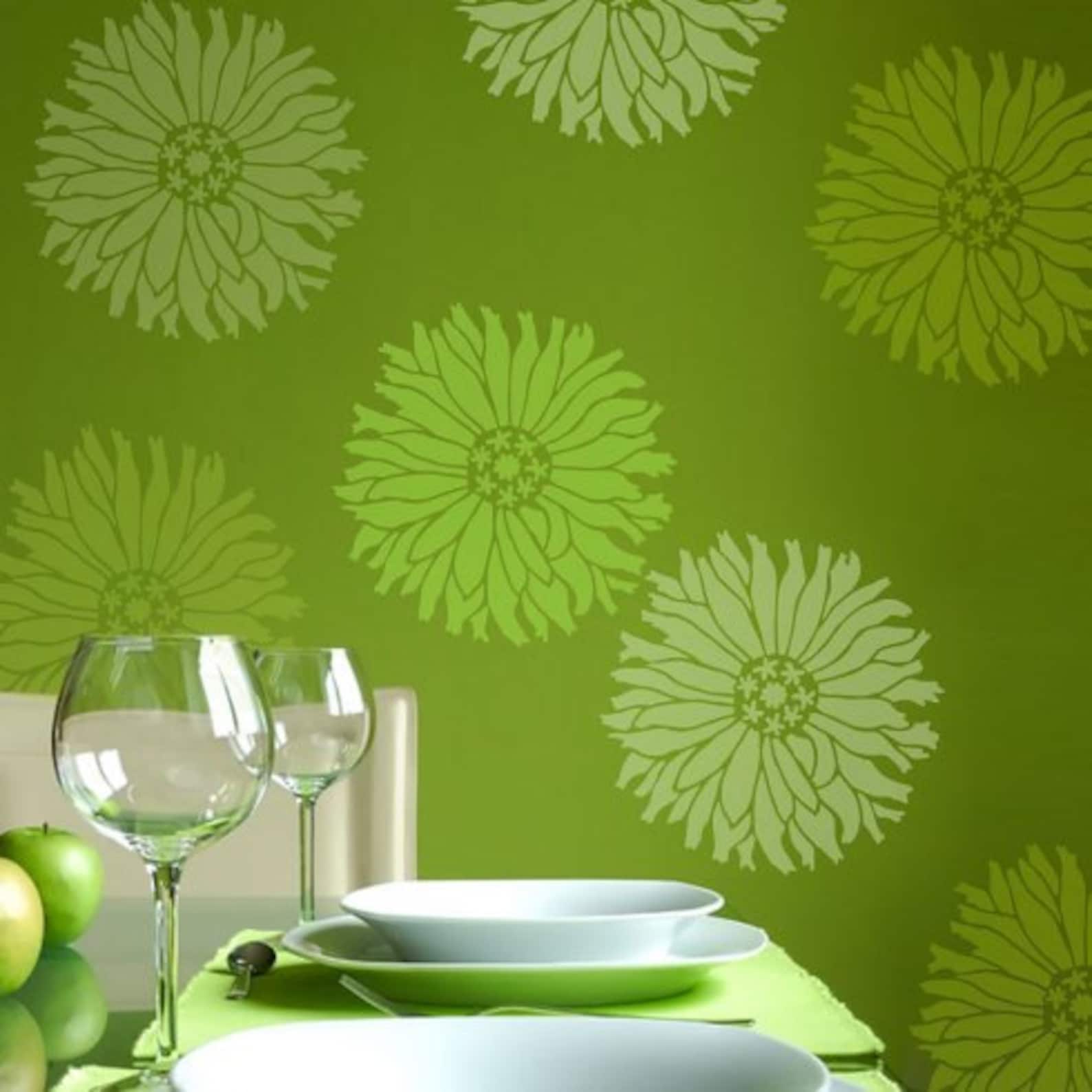 Starburst Zinnia Wall Art Stencil Xsmall DIY Wall Art Etsy