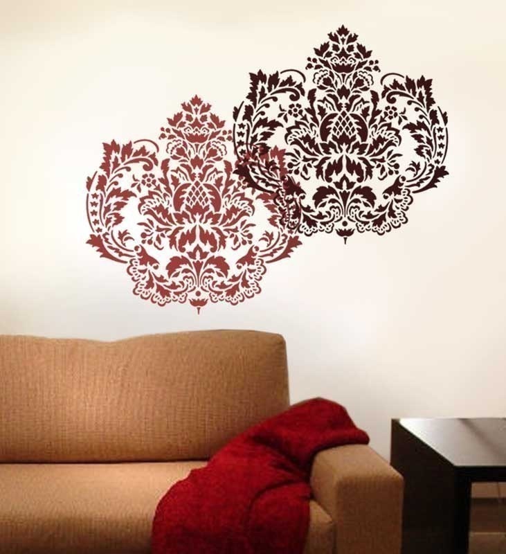 Wall Stencil Damasque LG - Easy DIY Wall Decor With Stencils - Etsy