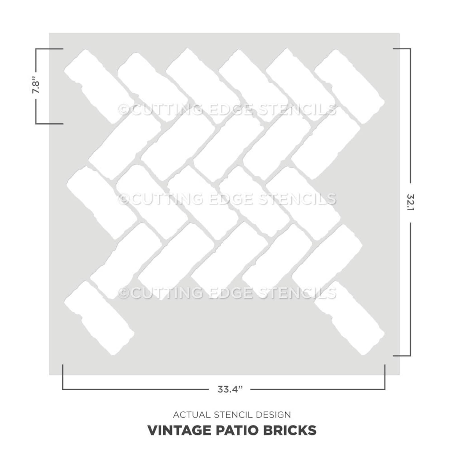 Vintage Patio Bricks Stencil Perfect Stencil for a DIY Patio Etsy
