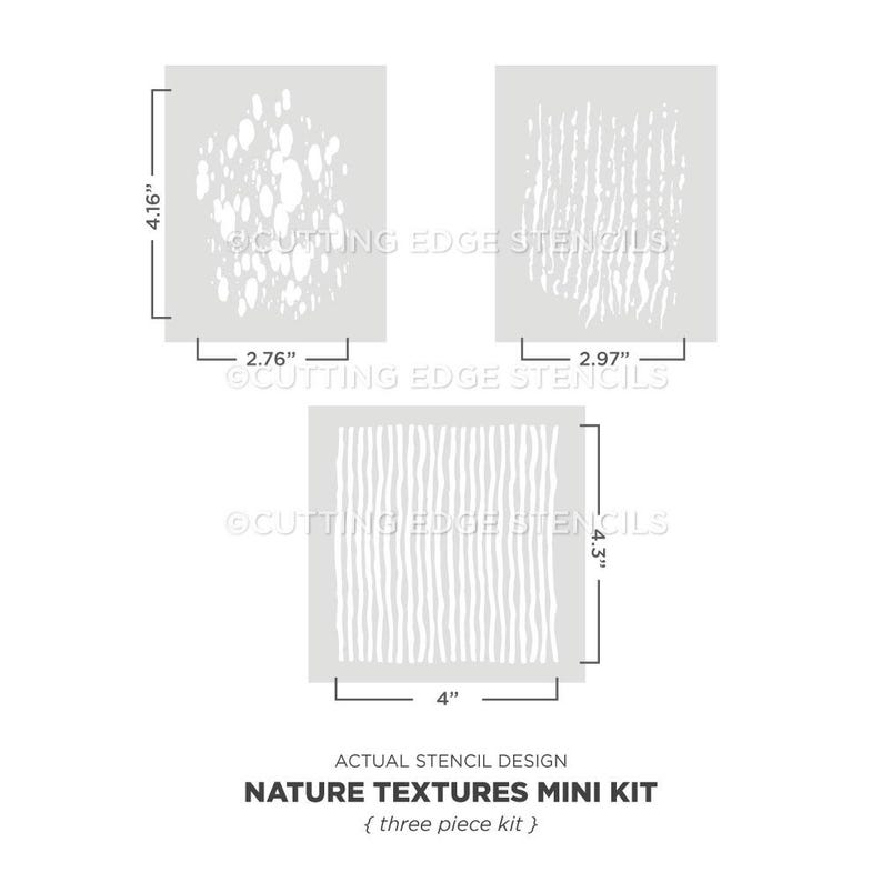 Abstract Art Stencils - Natures Textures Stencil Kit - Designed by ...