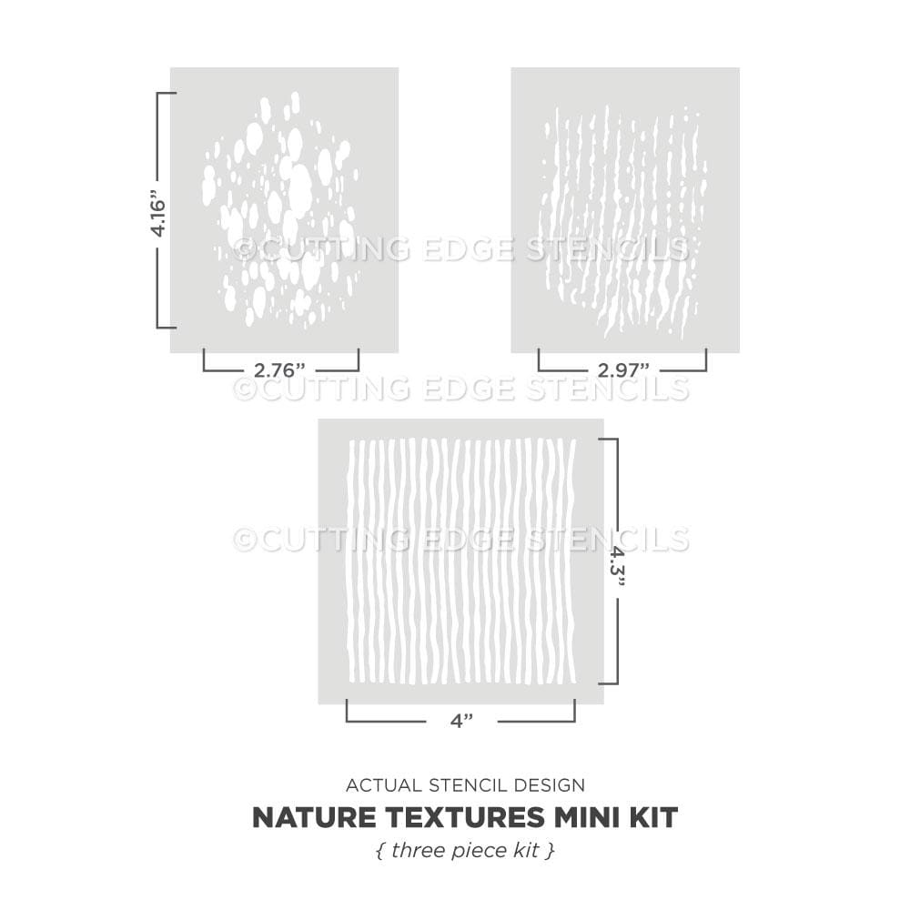 Abstract Art Stencils - Natures Textures Stencil Kit - Designed by ...