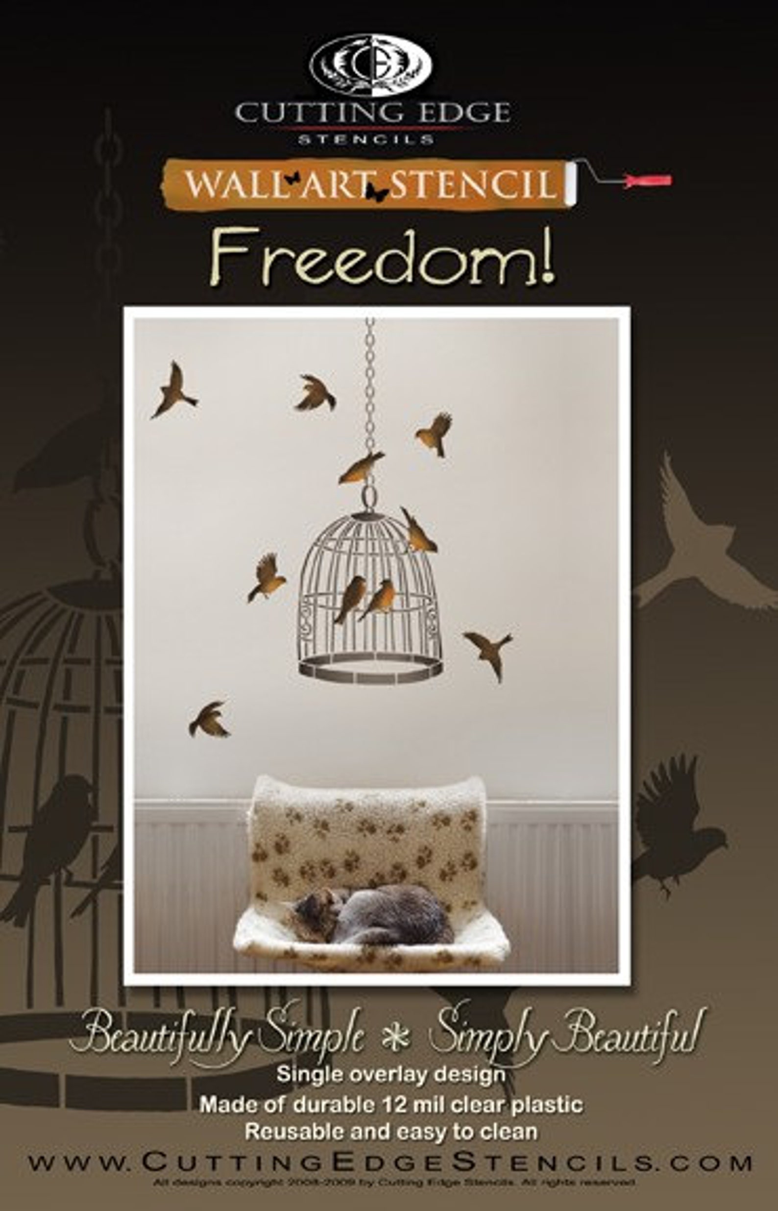 Wall Stencil Freedom Wall Stencils for Easy Decor Better - Etsy