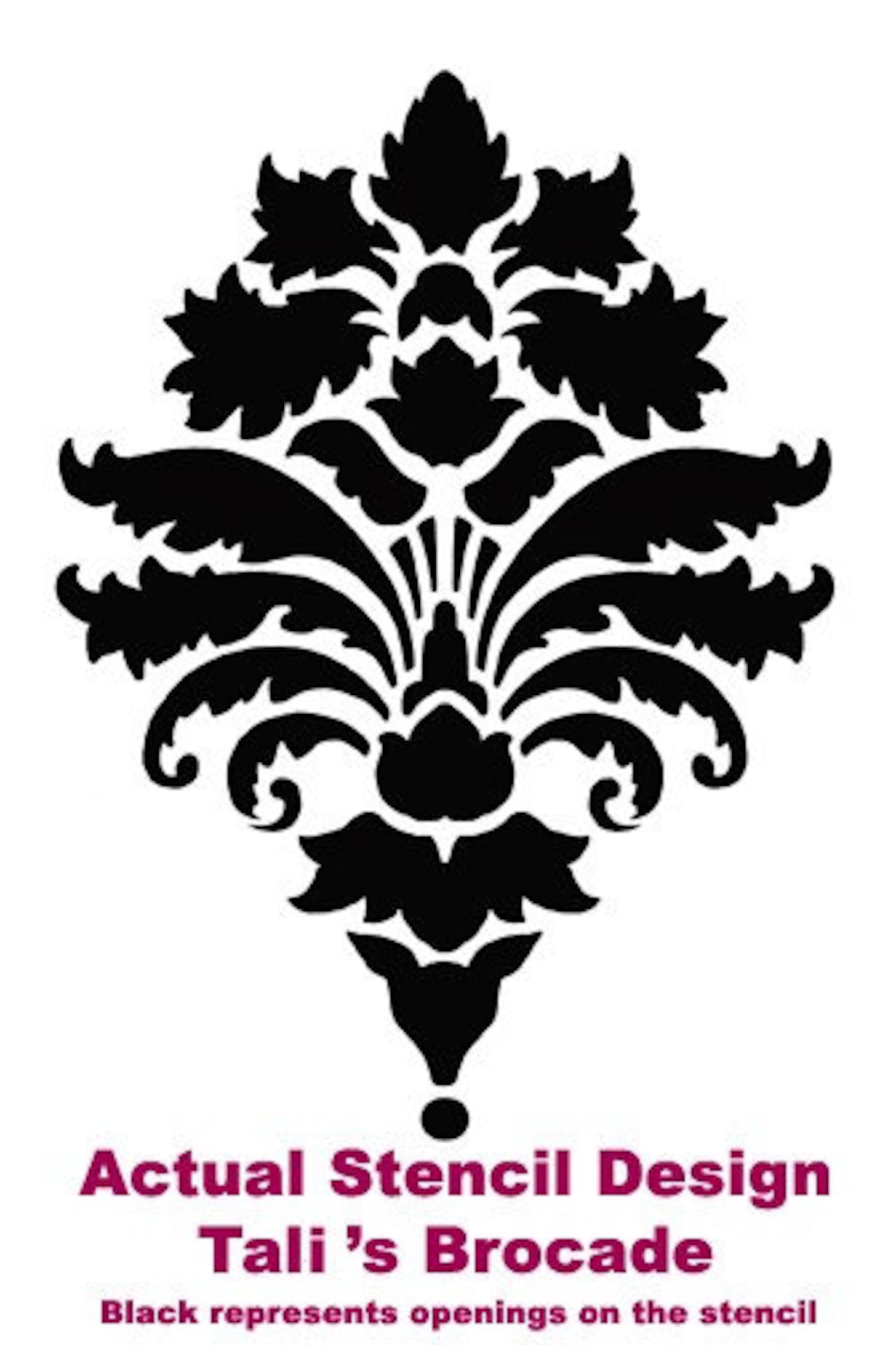 Damask Stencil Tali's Brocade SM Reusable Stencils for - Etsy