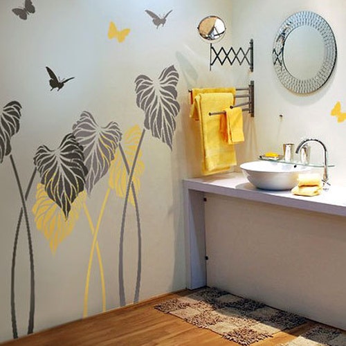 Large Stencil Tropical Plant Wall Stencils for Easy Decor Etsy