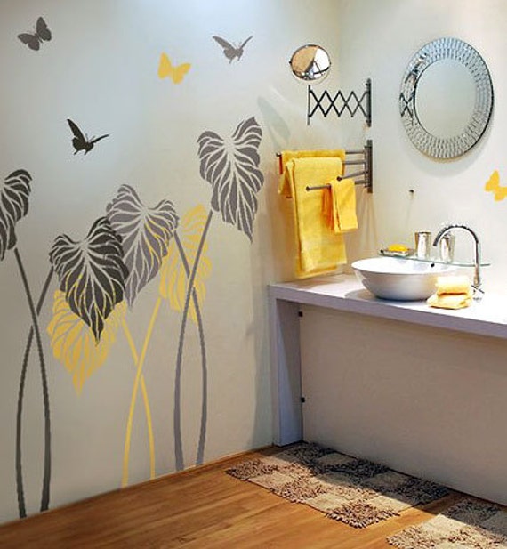 Large Stencil Caladium Wall Stencils for Easy Decor Better Etsy