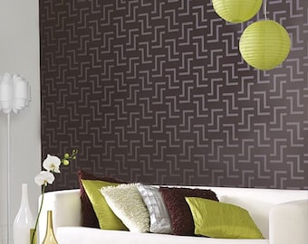 Zulu Allover Stencil - Large scale - reusable stencil patterns for walls just like wallpaper - DIY decor