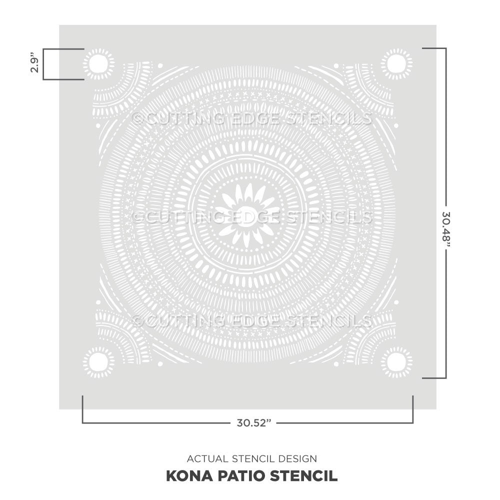 Kona Patio Stencil Boho Style Wall and Floor Stencil Use Etsy Canada