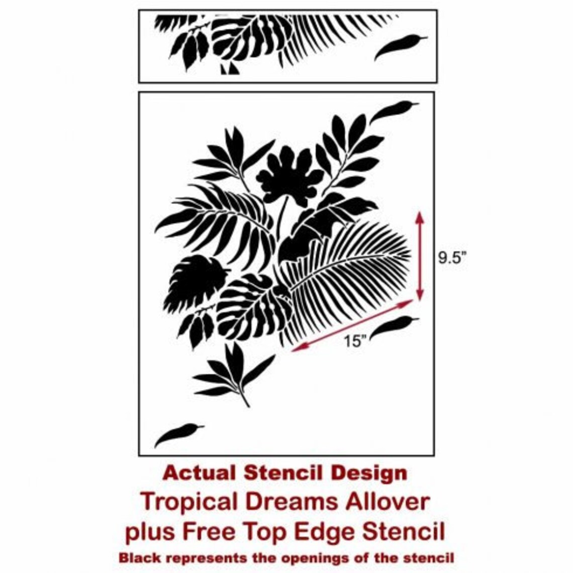 Tropical Dreams Wall Stencil Reusable LARGE WALL STENCILS Etsy