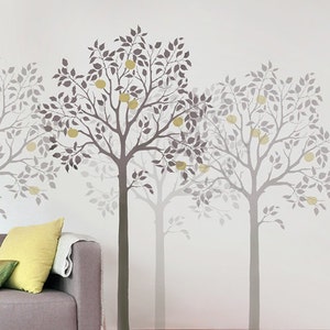 Large Fruit Tree Stencil - Reusable Wall Stencils for DIY Decor