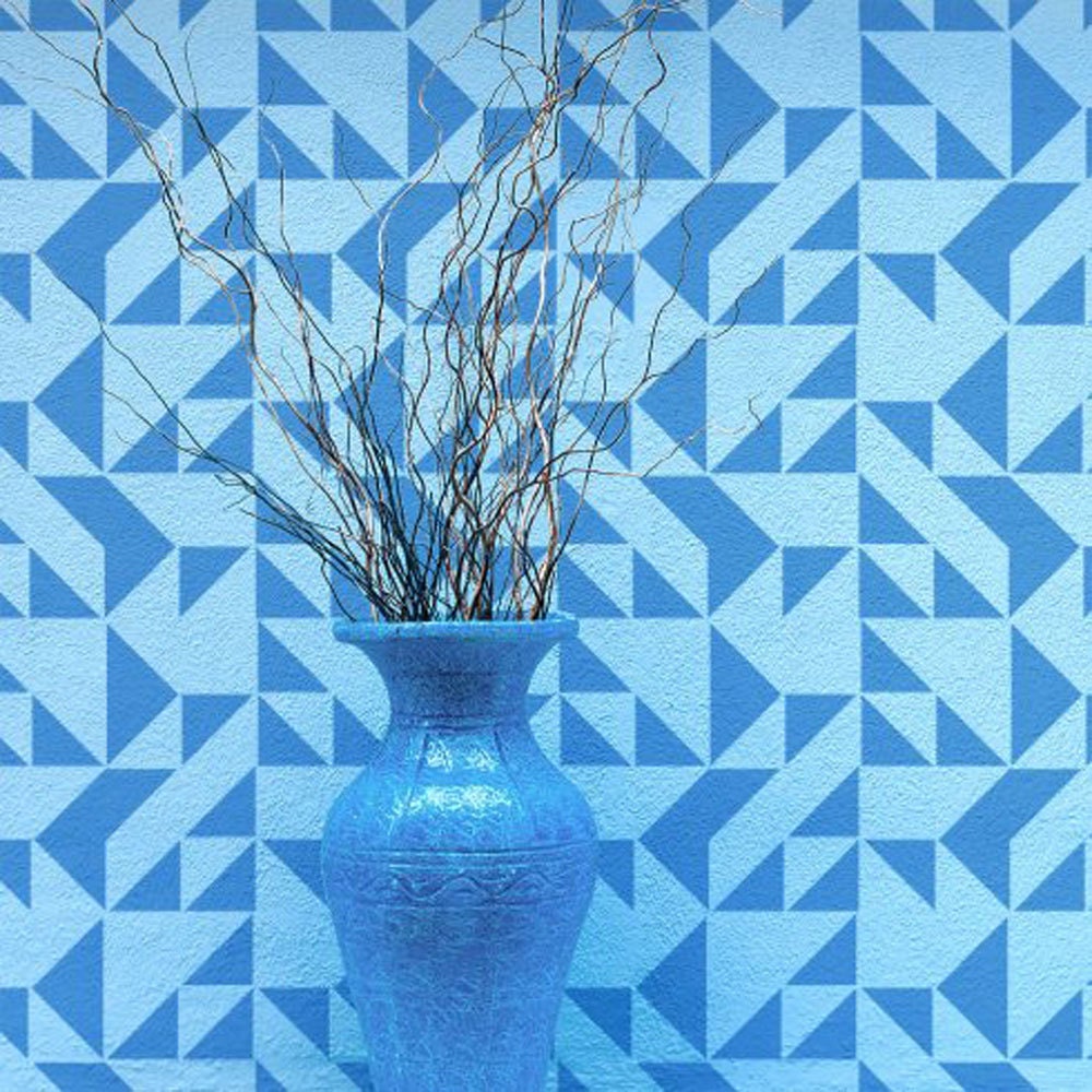 Shapes Allover Stencil - Large - Reusable stencils for  DIY wall decor - better than wallpaper!