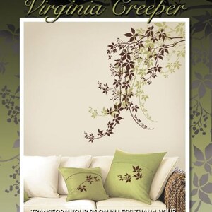 Wall Stencil Virginia Creeper LG DIY decor with stencils image 4