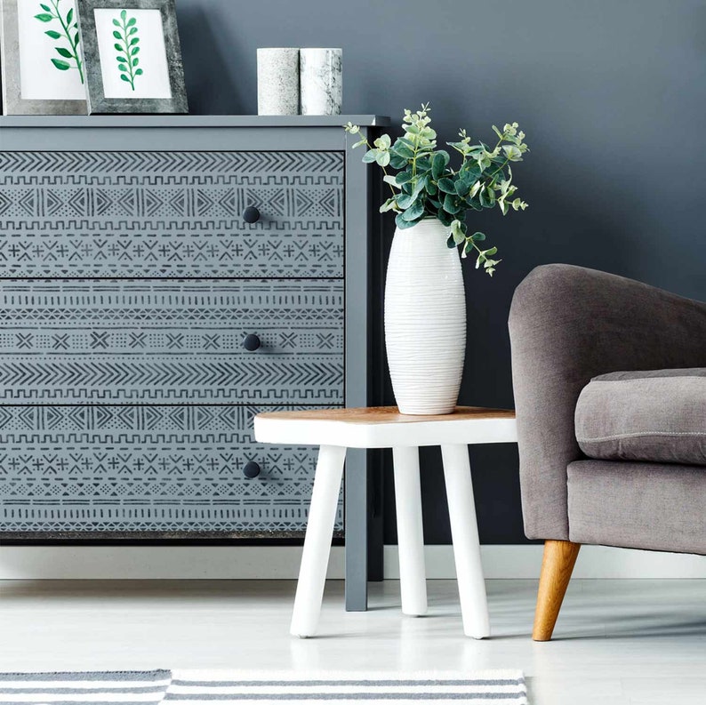 Mudcloth Furniture Stencil FURNITURE STENCIL Stencils for Etsy